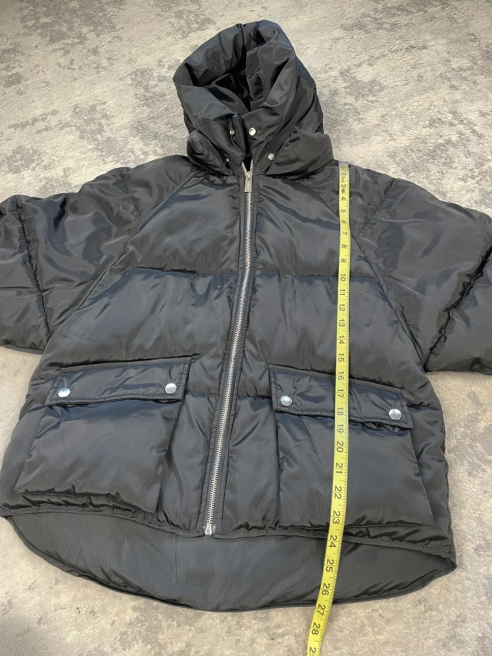 NWT TOAST Society Pluto Puffer Jacket Black with Hood Sz M